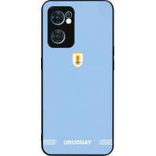 OPPO Reno7 5G Case Hülle - Silikon schwarz Uruguay 2026 personalisierbares Fussballtrikot