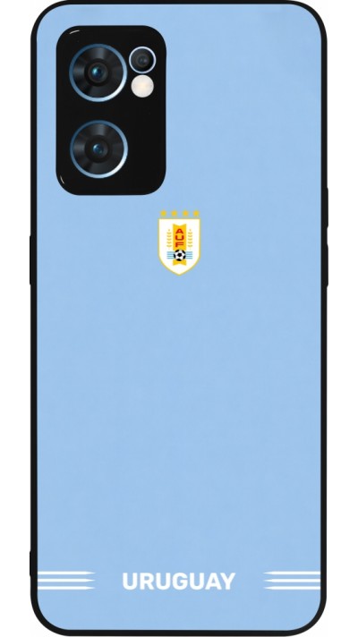 OPPO Reno7 5G Case Hülle - Silikon schwarz Uruguay 2026 personalisierbares Fussballtrikot