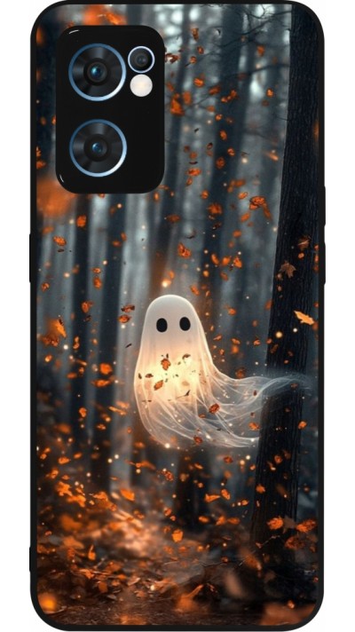 OPPO Reno7 5G Case Hülle - Silikon schwarz Halloween 2025 Ghost in the forest