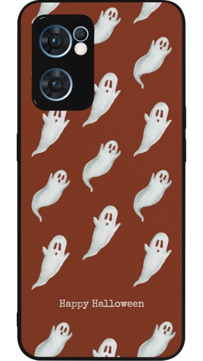 OPPO Reno7 5G Case Hülle - Silikon schwarz Halloween 2025 Pattern of ghosts