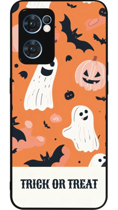 OPPO Reno7 5G Case Hülle - Silikon schwarz Halloween 2025 Trick treat