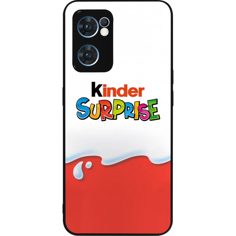 OPPO Reno7 5G Case Hülle - Silikon schwarz Kinder Surprise