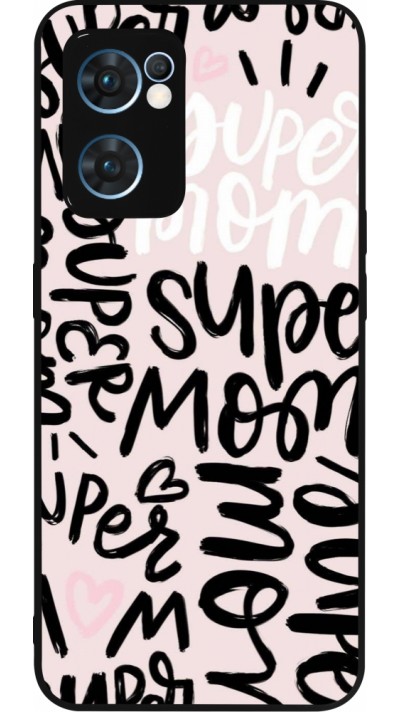 OPPO Reno7 5G Case Hülle - Silikon schwarz Mom 2024 Super mom