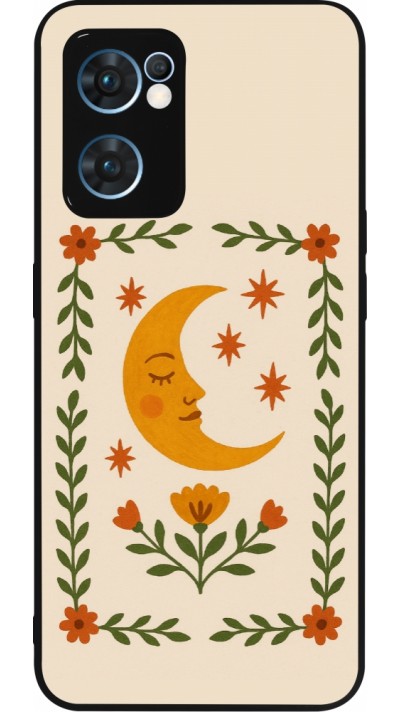 OPPO Reno7 5G Case Hülle - Silikon schwarz Half moon stamp 2026