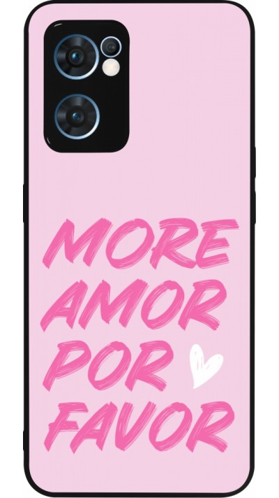 OPPO Reno7 5G Case Hülle - Silikon schwarz More amor porfavor