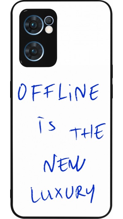 OPPO Reno7 5G Case Hülle - Silikon schwarz Offline is the new luxury