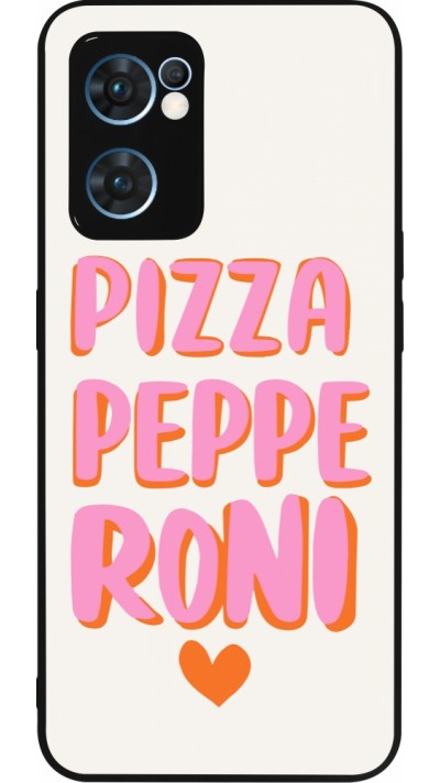 OPPO Reno7 5G Case Hülle - Silikon schwarz Pizza pepperoni 2026