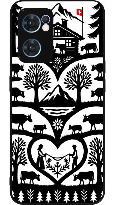 OPPO Reno7 5G Case Hülle - Silikon schwarz Poya Schweiz 2