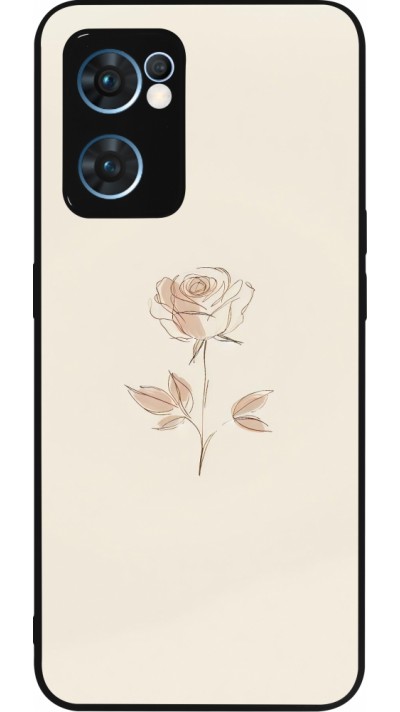 OPPO Reno7 5G Case Hülle - Silikon schwarz Rosa Sand Minimalistisch