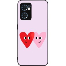 OPPO Reno7 5G Case Hülle - Silikon schwarz Saint Valentines Day 26 Heart