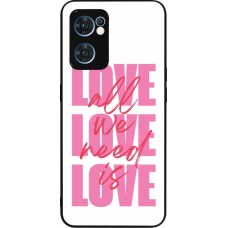 OPPO Reno7 5G Case Hülle - Silikon schwarz Saint Valentines Day 26 Love all we need is