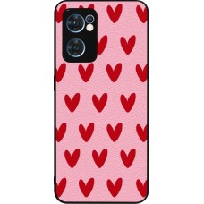 OPPO Reno7 5G Case Hülle - Silikon schwarz Saint Valentines Day 26 Pattern heart