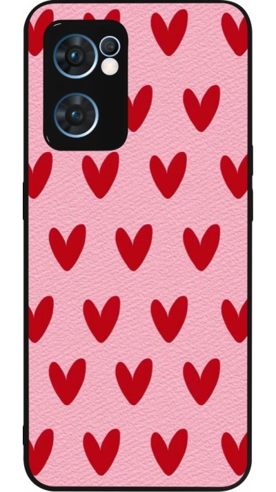 OPPO Reno7 5G Case Hülle - Silikon schwarz Saint Valentines Day 26 Pattern heart