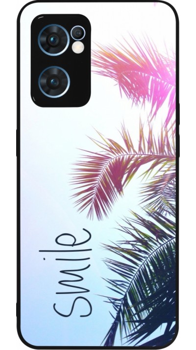 OPPO Reno7 5G Case Hülle - Silikon schwarz Smile 05