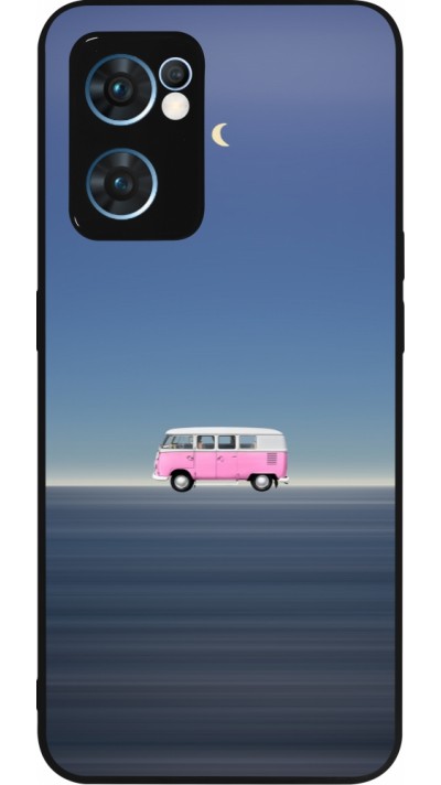 OPPO Reno7 5G Case Hülle - Silikon schwarz Spring 23 pink bus