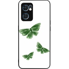 OPPO Reno7 5G Case Hülle - Silikon schwarz Butterflies Spring 2026