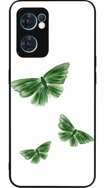 OPPO Reno7 5G Case Hülle - Silikon schwarz Butterflies 2026