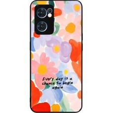 OPPO Reno7 5G Case Hülle - Silikon schwarz Every day is a chance 2026
