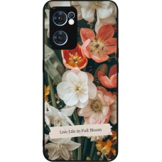 OPPO Reno7 5G Case Hülle - Silikon schwarz Full Bloom 2026