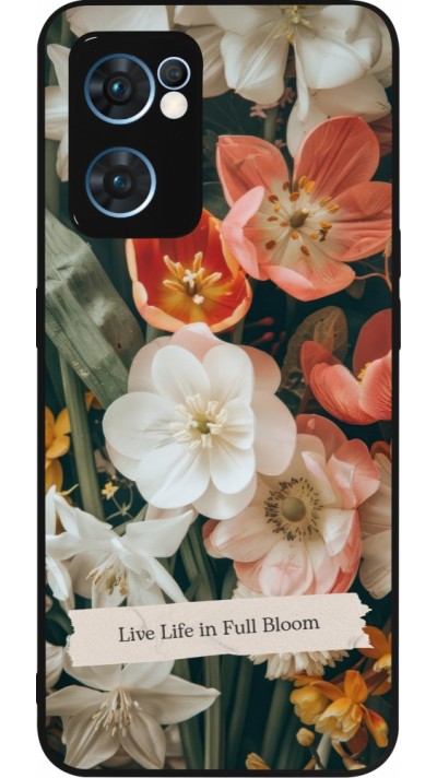 OPPO Reno7 5G Case Hülle - Silikon schwarz Full Bloom 2026
