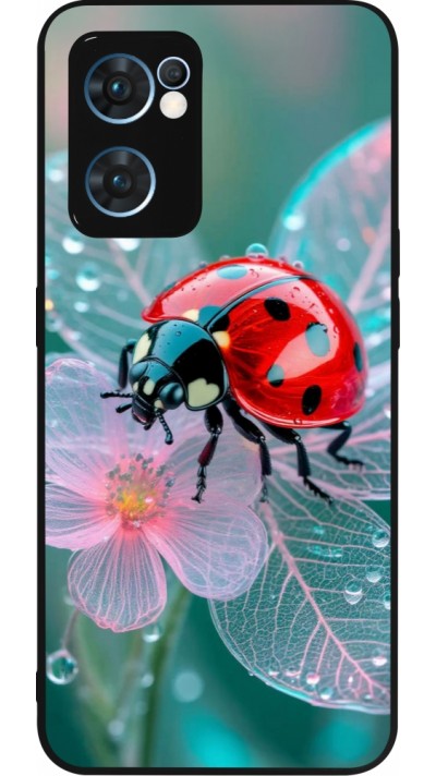 OPPO Reno7 5G Case Hülle - Silikon schwarz Ladybird in bloom 2026