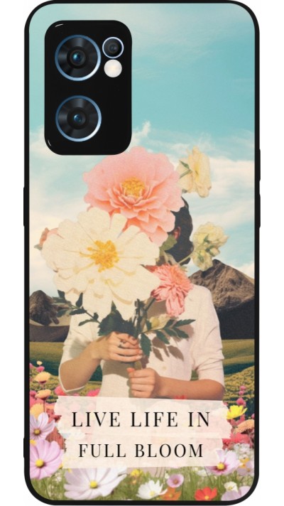 OPPO Reno7 5G Case Hülle - Silikon schwarz Live life in full moon 2026