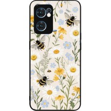 OPPO Reno7 5G Case Hülle - Silikon schwarz Pattern bees 2026