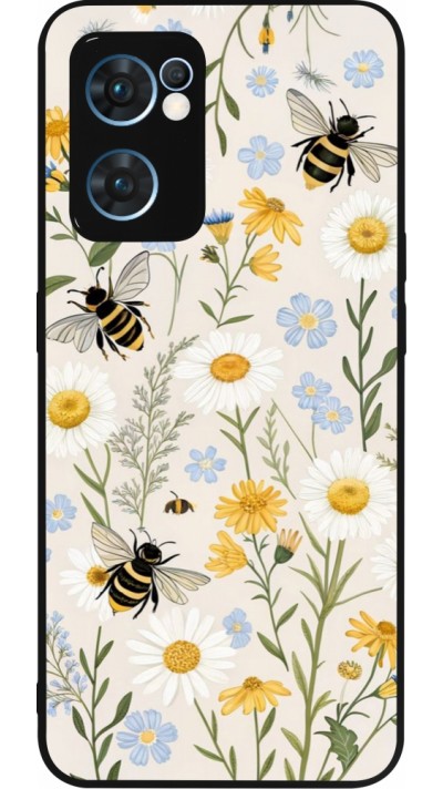 OPPO Reno7 5G Case Hülle - Silikon schwarz Pattern bees 2026