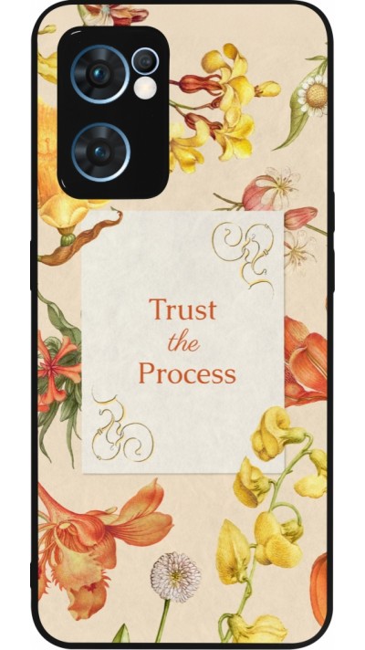 OPPO Reno7 5G Case Hülle - Silikon schwarz Trust the process 2026