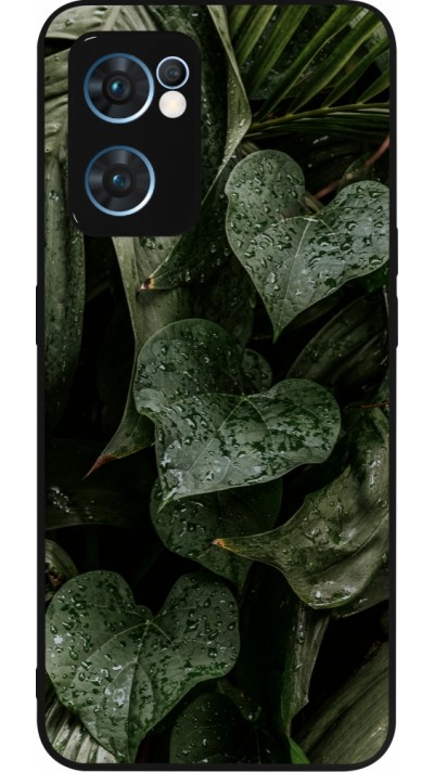 OPPO Reno7 5G Case Hülle - Silikon schwarz Spring 23 fresh plants
