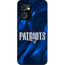 Coque OPPO Reno7 5G - Silicone rigide noir Super Bowl 26 Patriots 2
