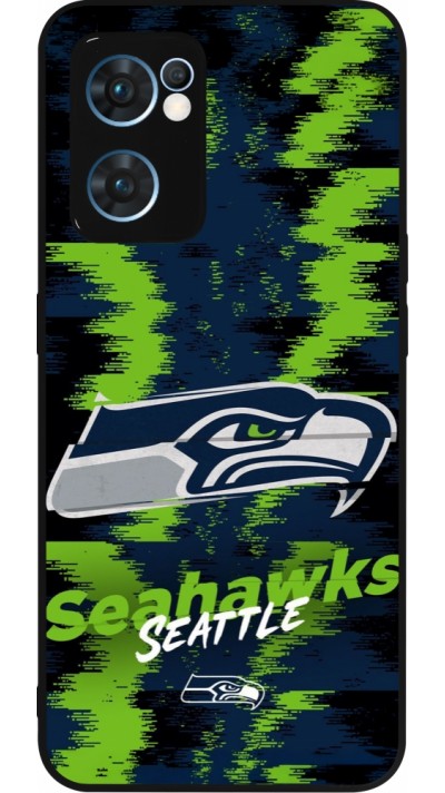 OPPO Reno7 5G Case Hülle - Silikon schwarz Super Bowl 26 Seattle 2