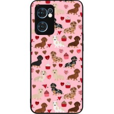 OPPO Reno7 5G Case Hülle - Silikon schwarz Valentine 2024 puppy love