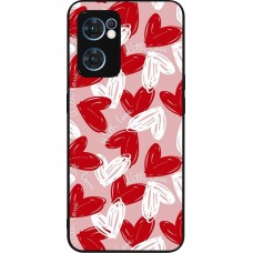OPPO Reno7 5G Case Hülle - Silikon schwarz Valentine 2024 with love heart