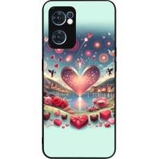 OPPO Reno7 5G Case Hülle - Silikon schwarz Valentin 2025 Schick