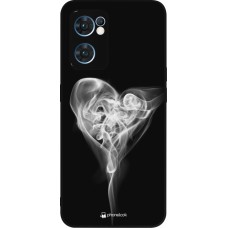 OPPO Reno7 5G Case Hülle - Silikon schwarz Valentine 2022 Black Smoke