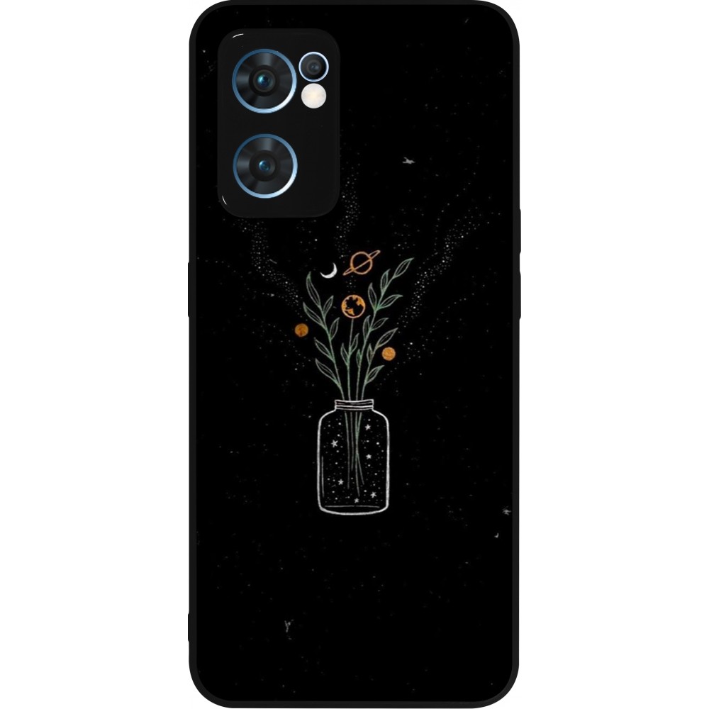 OPPO Reno7 5G Case Hülle - Silikon schwarz Vase black