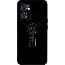 OPPO Reno7 5G Case Hülle - Silikon schwarz Vase black