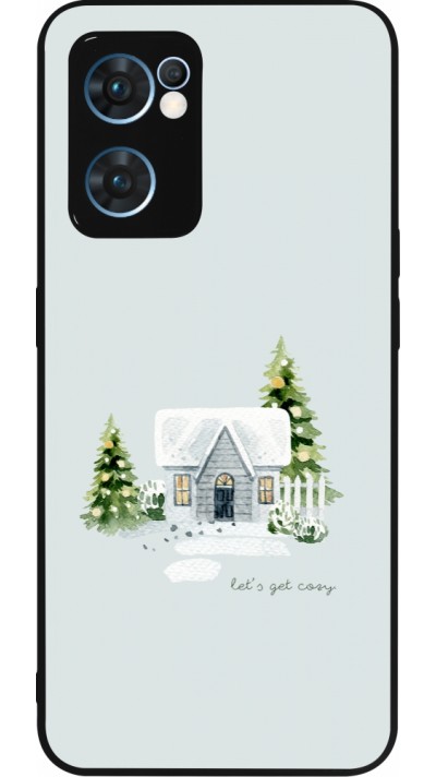 OPPO Reno7 5G Case Hülle - Silikon schwarz Winter 25 Cosy House