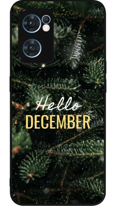 OPPO Reno7 5G Case Hülle - Silikon schwarz Winter 25 Winter hello december