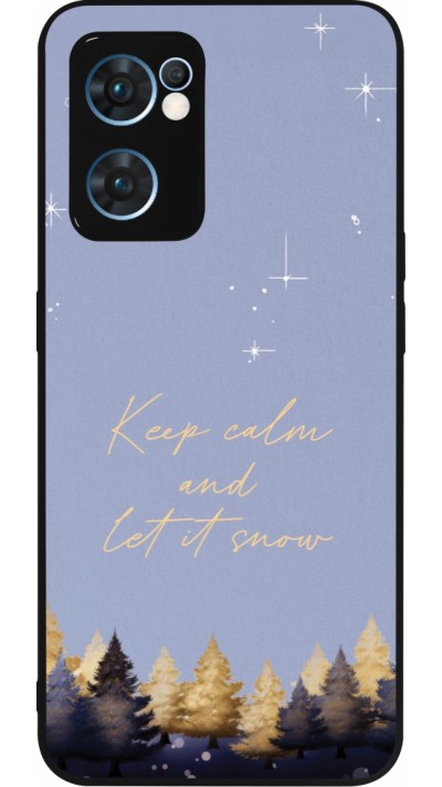 OPPO Reno7 5G Case Hülle - Silikon schwarz Winter 25 Winter illustration of trees