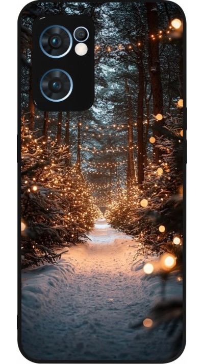 OPPO Reno7 5G Case Hülle - Silikon schwarz Winter 25 Winter snowy road