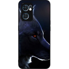 OPPO Reno7 5G Case Hülle - Silikon schwarz Wolf Shape