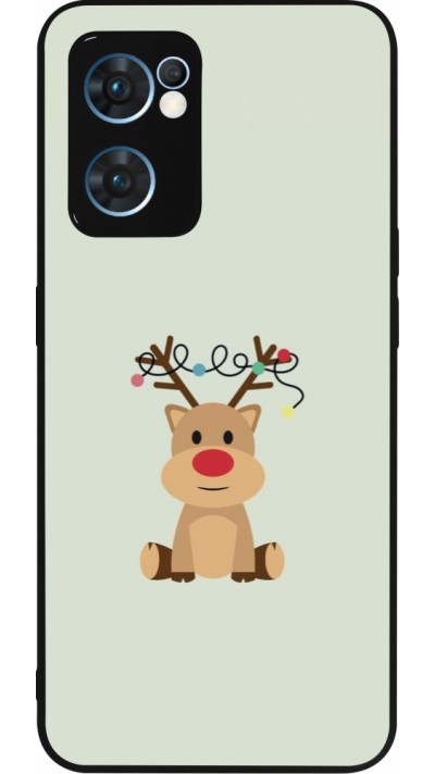 OPPO Reno7 5G Case Hülle - Silikon schwarz Christmas 22 baby reindeer