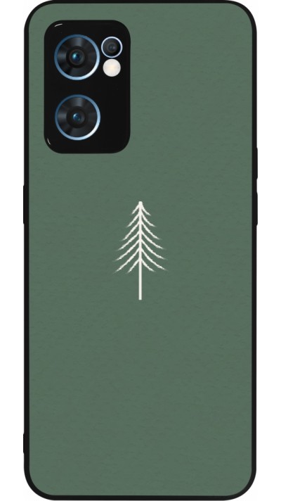 OPPO Reno7 5G Case Hülle - Silikon schwarz Christmas 22 minimalist tree