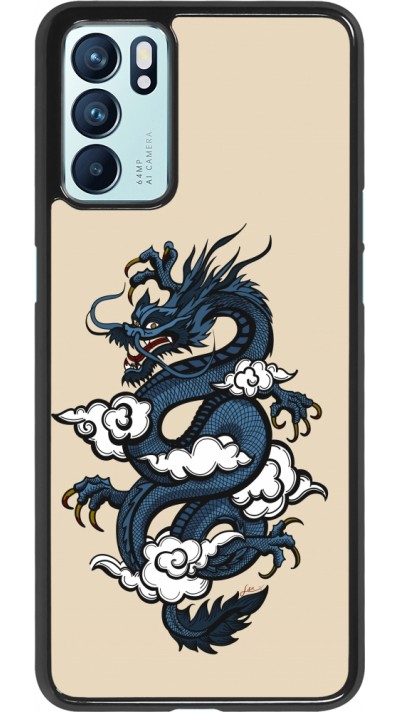 OPPO Reno6 5G Case Hülle - Blue Dragon Tattoo
