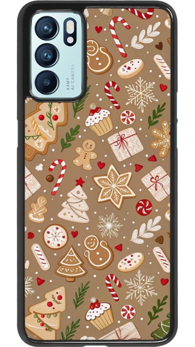 OPPO Reno6 5G Case Hülle - Christmas 25 Pattern Ginger Cookie