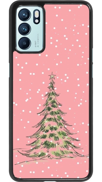 OPPO Reno6 5G Case Hülle - Christmas 25 Pink Tree