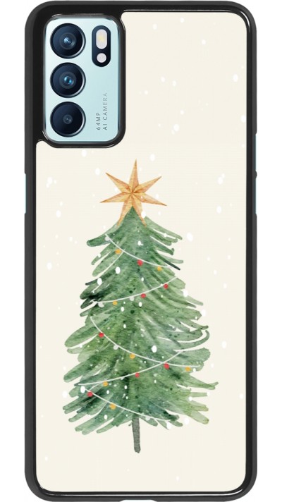 OPPO Reno6 5G Case Hülle - Christmas 25 Sketch Tree