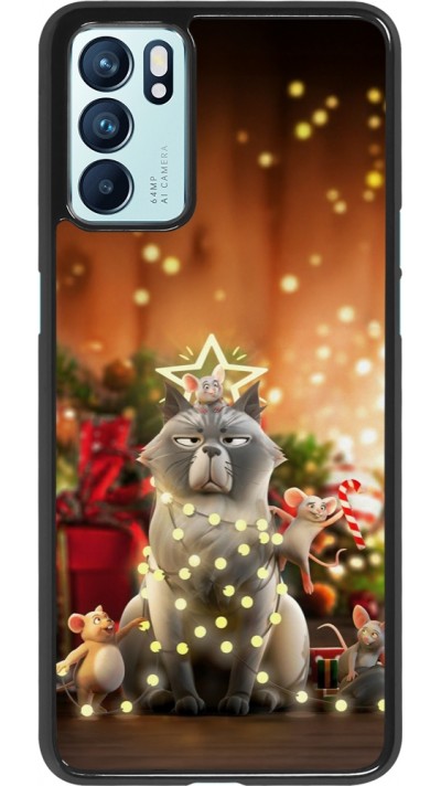 OPPO Reno6 5G Case Hülle - Christmas 25 Xmas Cat